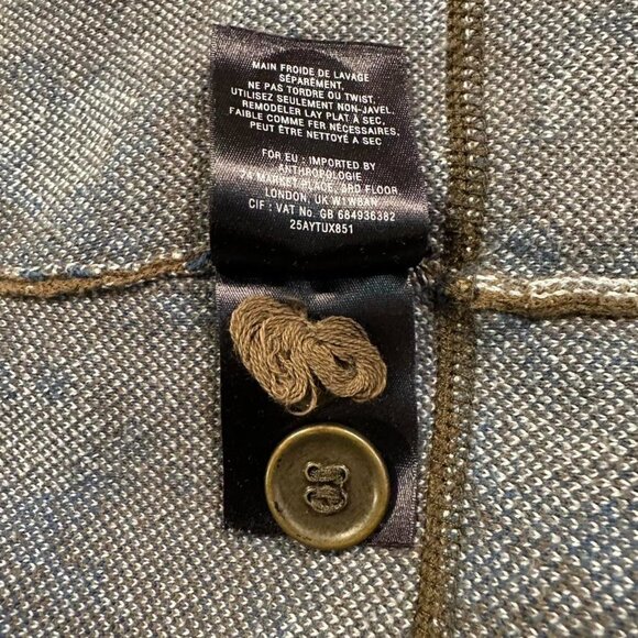 Anthropologie HWR Floral Jacquard Knit Button Down Cardigan - Picture 5 of 8